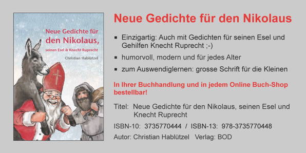 Neue Gedichte für den Nikolaus, seinen Esel und Knecht Ruprecht